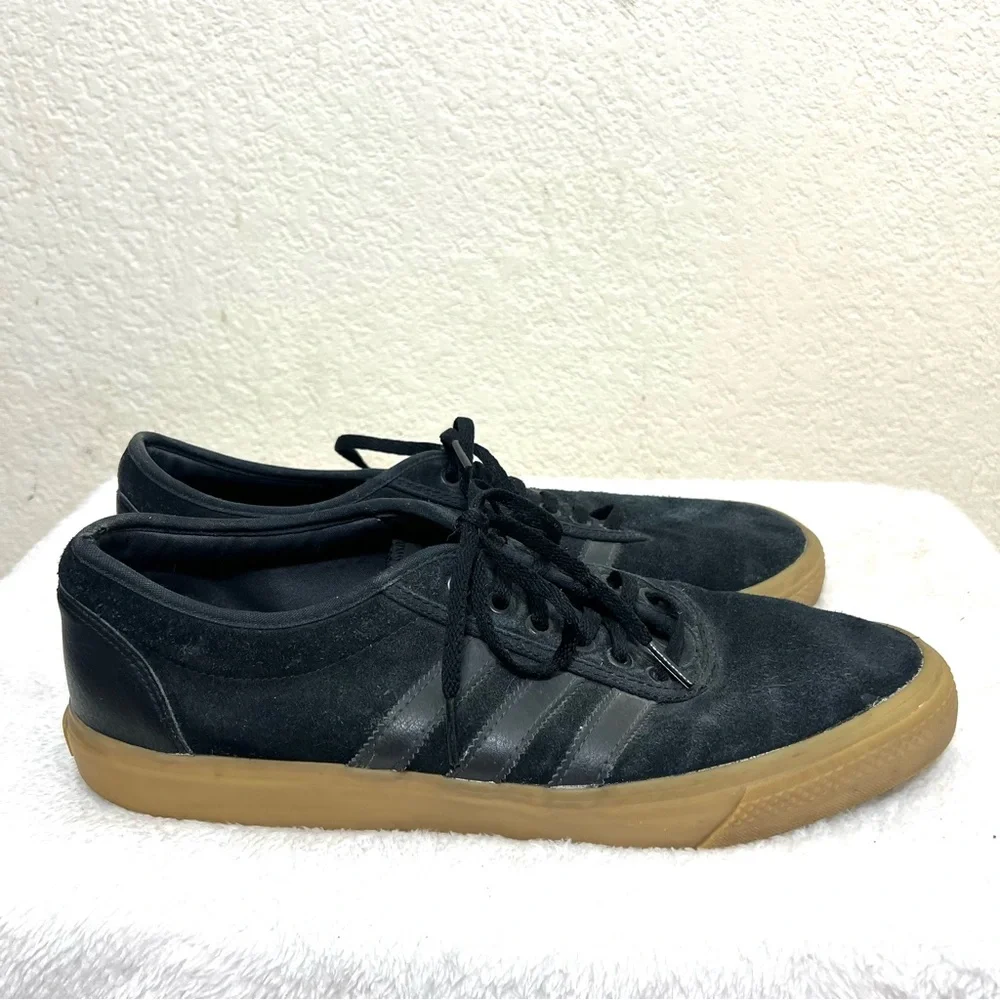 Adidas Adi Ease Black Gum Sneakers Suede Men’s Size 13